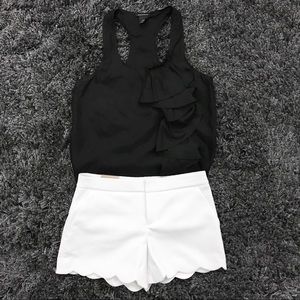 Club Monaco - Silk Tank Top with Ruffles